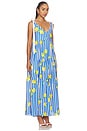 view 2 of 5 ROBE MAXI ELYSE in Blue & White