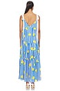 view 3 of 5 ROBE MAXI ELYSE in Blue & White