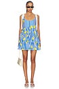 view 1 of 4 Elyse Mini Dress in Blue & White