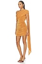 view 2 of 3 ROBE COURTE ROYA in Caramel Brown