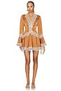 view 1 of 4 ROBE COURTE SHONTELLE  in Caramel Brown & Beige