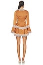 view 4 of 4 ROBE COURTE SHONTELLE  in Caramel Brown & Beige
