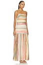 view 2 of 3 ROBE MAXI ZALA  in Beige Brown Multi
