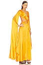 view 2 of 3 Jasmin Gown in Marigold Air Satin