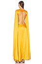 view 3 of 3 Jasmin Gown in Marigold Air Satin