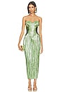 view 1 of 3 Ashika Gown in Spearmint Metallic