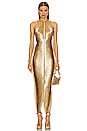 view 1 of 3 VESTIDO LARGO RENATA in Gold