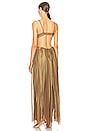 view 3 of 4 VESTIDO LARGO HALTER ALEXA in Gold