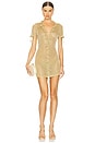 view 1 of 5 Zenya Dress in Gold