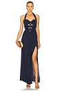 view 1 of 3 VESTIDO LARGO NAILAH in Deep Lake
