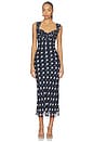 view 1 of 3 Eliseo Dress in Small Dot Deep Lake