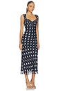 view 2 of 3 Eliseo Dress in Small Dot Deep Lake