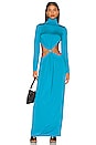 view 1 of 4 VESTIDO LARGO GENEVIEVE in Cyan