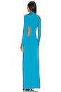 view 3 of 4 VESTIDO LARGO GENEVIEVE in Cyan