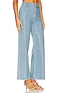 view 2 of 5 Zelma Pant in Light Blue Denim & Hotafix