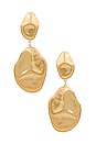 view 1 of 2 Dunia Earring in Brushed Brass