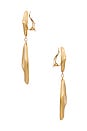 view 2 of 2 Dunia Earring in Brushed Brass