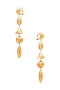 view 2 of 2 Illene Earring in Brushed Brass