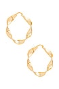 view 2 of 3 Yael Earrings in Shiny Brass