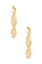 view 3 of 3 Yael Earrings in Shiny Brass