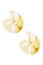 view 1 of 3 Shira Earring in Shiny Brass