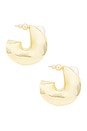 view 2 of 3 Shira Earring in Shiny Brass