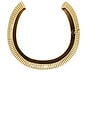 view 3 of 3 Charlique Choker in Antique Brass