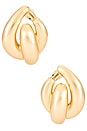 view 1 of 2 Audrina Earring in Brushed Brass