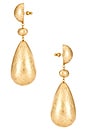 view 2 of 2 Eviana Earring in Gold Foil Wood