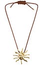 view 1 of 3 Leo Necklace in Antique Brass