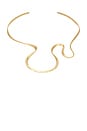 view 2 of 3 Suni Choker in Brushed Brass