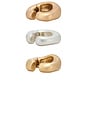 view 2 of 3 PENDIENTE SOLENE in Brushed Brass & Antique Brass