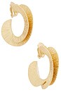 view 1 of 3 PENDIENTES DE ARO REN in Brushed Brass