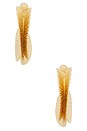 view 3 of 3 PENDIENTES DE ARO REN in Brushed Brass