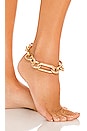 view 1 of 3 Reyes Anklet in Brushed Brass