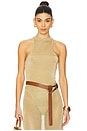 view 1 of 6 Cassius Knit Bodysuit in Gold