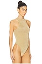 view 3 of 6 Cassius Knit Bodysuit in Gold