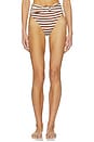 view 1 of 4 Alouette Bikini Bottom in Small Saddle Stripe