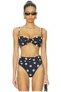 view 1 of 4 Alouette Bikini Top in Small Dot Deep Lake