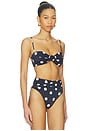 view 2 of 4 Alouette Bikini Top in Small Dot Deep Lake