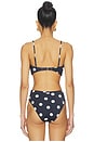 view 3 of 4 Alouette Bikini Top in Small Dot Deep Lake