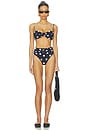 view 4 of 4 Alouette Bikini Top in Small Dot Deep Lake