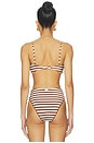 view 3 of 4 ALOUETTE 비키니 탑 in Small Saddle Stripe