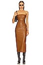 view 1 of 3 Killa Faux Leather Dress in Choco