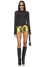 view 5 of 6 Mini Mini Short in Yellow Python