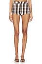 view 1 of 6 Vixen Short in Gingham Brown