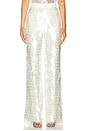 view 1 of 6 PANTALON POWER in Sequined White