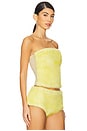 view 2 of 4 Power Faux Fur Bandeau Top in Limelight
