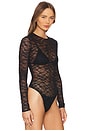 view 3 of 5 Lace Skin Bodysuit in Onyx