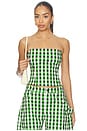 view 1 of 5 Etta Bandeau Top in Gingham Green